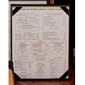 Leatherette Single Panel Pocket Gold Matted Menu Cover (14"x8 1/2")